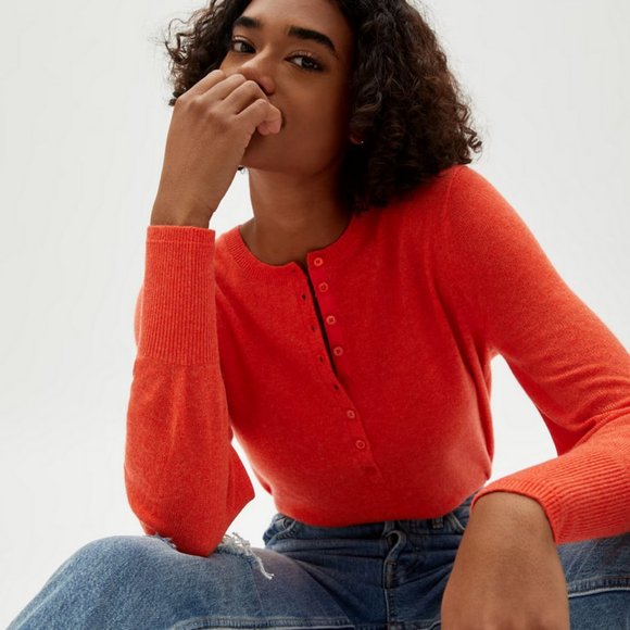 Everlane cashmere Henley sweater - Picture 2 of 6